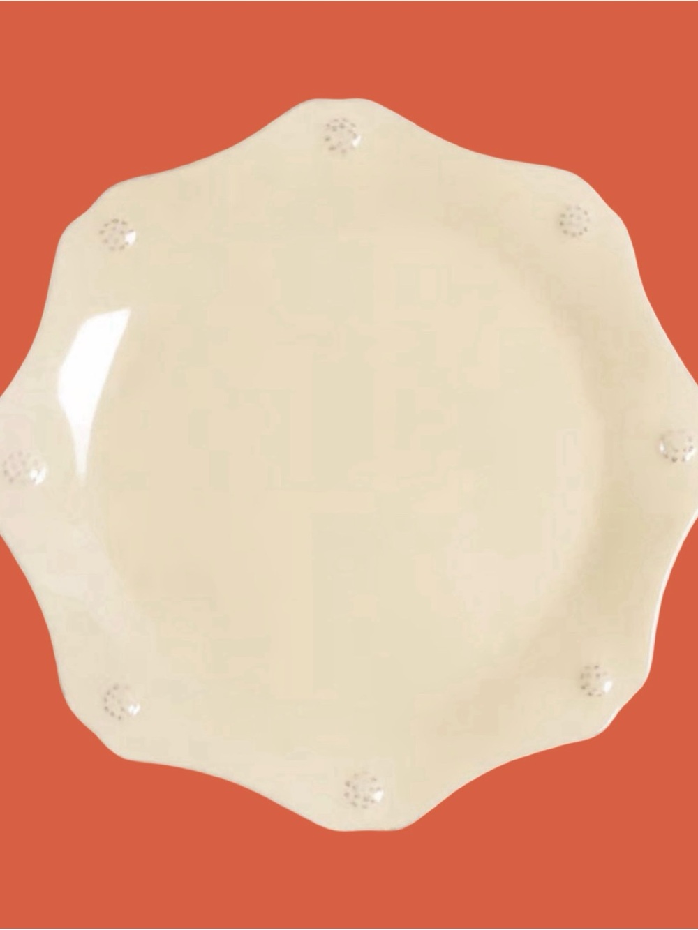 Juliana Berry and Thread Butter Yellow/Off White Salad Plate NWOT